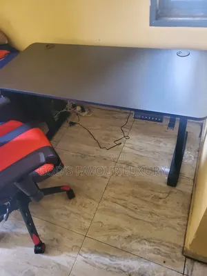 Electric Adjustable Desk and Gaming Chair.