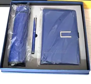 3-in-1 Luxury Corporate Gift Set - Flask, Notebook and Pen in Gift Box