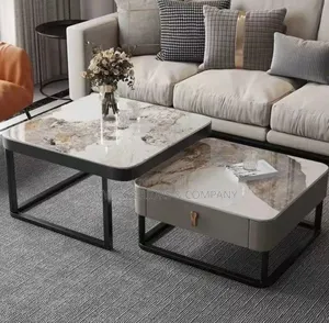 2 in 1 Unique Design Marble Centre Table