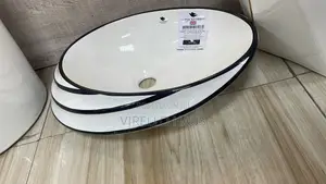 White and Black Stripe Cabinet Basin
