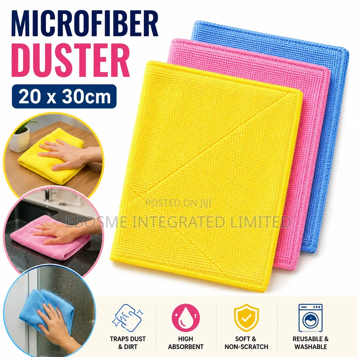 Microfiber Duster Cloth (3 Pcs)