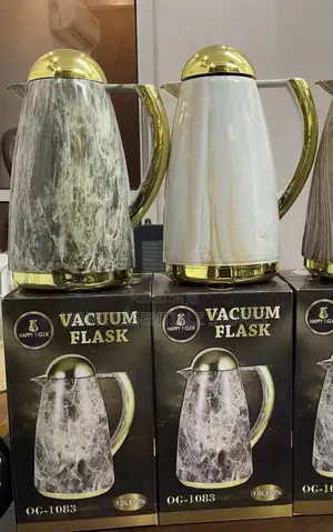 Luxury 1000ml Marble Vacuum Flask Jug - Hot Cold Thermal Tea Flask