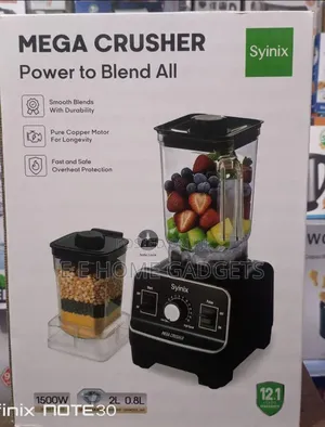 Synix Mega Crusher 2 in 1 Blender Power to Blend All 1500watts