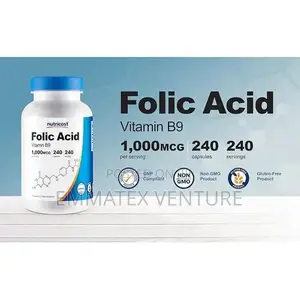 Nutricost Foli Aci (Vitamin B9) 1000 McG, 240 Capsules