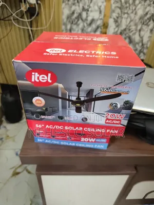 Durable Itel 56 Inches Solar Ceiling Fan With Strong Airflow.