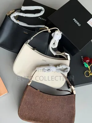 Pedro Shoulder Stylish Bag Brown • Offwhite • Black Size; Medium