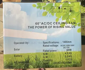 60” Ac/Dc Solar Ceiling Fan SPL