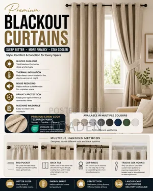 Already Made Blackout Curtains (2 Pair) Insulated | Textured Linen