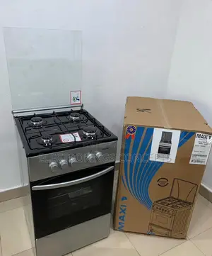 Maxi 50by50 4 Burner Standing Gas Cooker | Maxi 5050 4b Basic Black