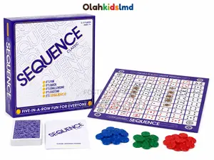 Sequence Classic Board Game – 5-in-a-Row Family Game, 2-12 Players,