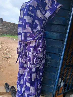 Purple Geometric 2-Piece Lounge Set | Ankara Cotton Top + Pants