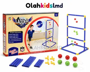 Ladder Ball Toss Game – Outdoor Backyard Game Set With Balls, Age 3+