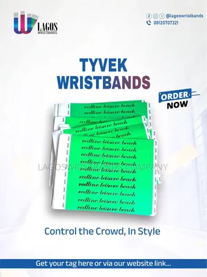 1,000pcs Plain Tyvek Paper Wristbands