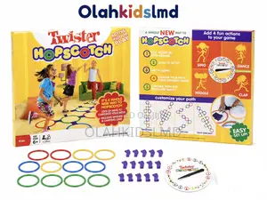 Twister Hopscotch Game – Active Indoor Play Game With Spinner, Ages 6+
