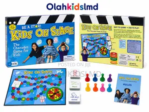 Kids on Stage Charades Board Game – Fun Acting Game for Kids, Ages 3+