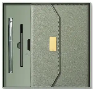 2-in-1 Pu Leather Notebook Metal Pen Gift Set - Corporate Gift Set