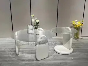 2 in 1 Glass Side/ Center Table