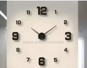 Black 120cm Diy 3d Wall-Clock