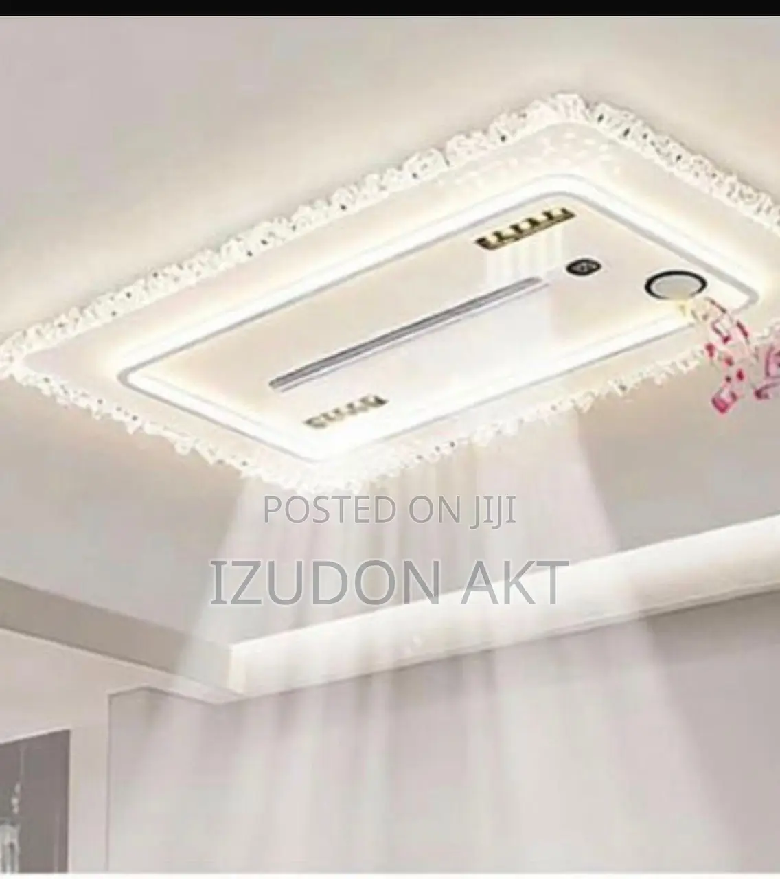 Led Light Ceiling Fitting With Fan and Bluetooth Speaker Mp3
