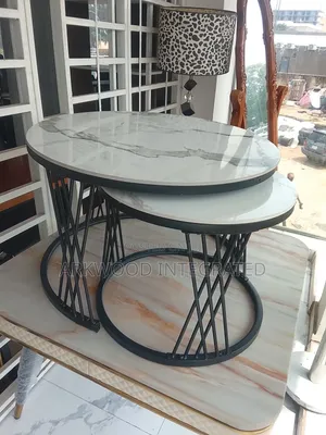 Foreign Made 2in1 Center Table Marble Top 70cm 50cm