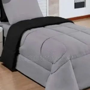 Grey Bedspread and Bed Set
