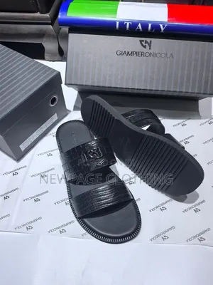 Premium Men's Leather Slippers for Casual Occasion