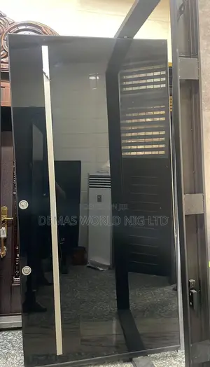 Black Pivot Door 5 Locks