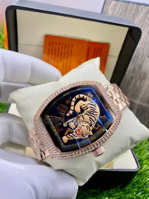 Luxury Franck Muller Tiger Edition Watch –Diamond Encrusted Wristwatch