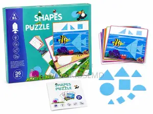 Shapes Puzzle – Geometric Learning Puzzle Cards for Toddlers (36m+)