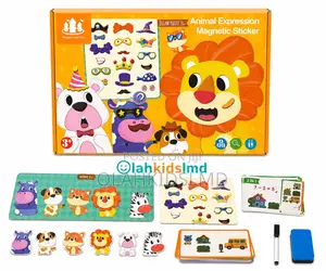 Animal Expression Magnetic Sticker Jigsaw Puzzle – 70 Pieces (3+)