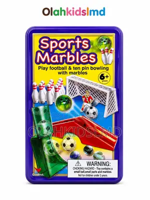 Sports Marbles – Football Ten Pin Bowling Marble Game Set (6+