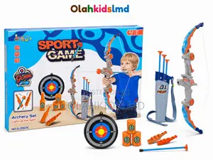 Sport Game Archery Set – Light-up Bow Arrow With Target, Indoor/Out