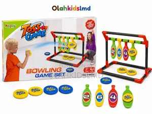 Toss Game Bowling Set – Indoor/Outdoor Frisbee Toss Bowling Game (3+)