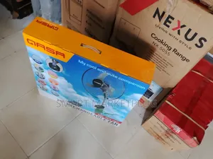Brand New Qasa 18" Rechargeable Standing Fan With Led Bulbs
