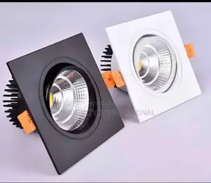Premium Square 7watt Cob Led Downlight (Black White