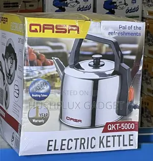 Qasa 4.1l Electric Kettle Stainless Steel Fast Boil, Foldable Handle