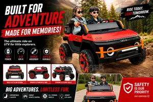 Built Tough – Designed for Fun – Kids Red Color Ride-on Utv Toy Car