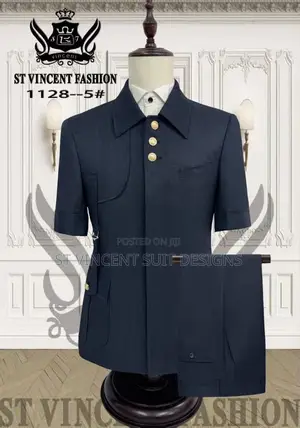 Navy Blue Safari Suit
