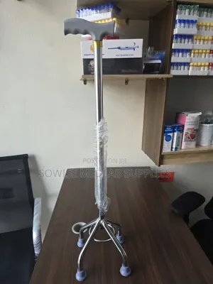 Adjustable Stainless Steel Quadripod Walking Stick With Four Legs