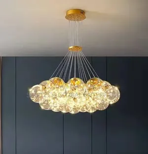 Luxury Golden Galaxy Crystal Bubble Chandelier
