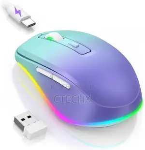 Seenda Wireless Mouse, Rechargeable Led With Built in Jiggler Mover
