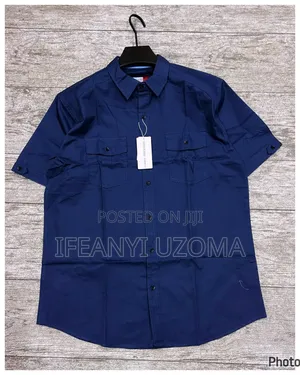 Pure Cotton Men Short Sleeve Shirt