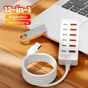 12-in-1 Usb Fast Charging Splitter Socket (66watt)
