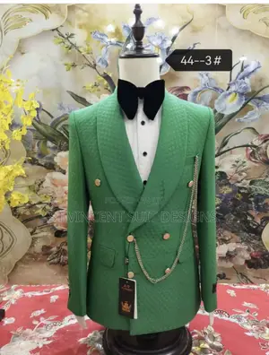 Green Double Breasted Suit