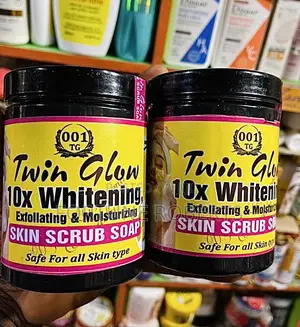 Twin Glow 10x Whitening Exfoliating and Moisturizing Skin Scrub Soap