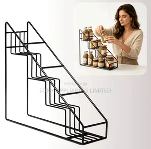 Multifunctional Stainless Steel Storage Rack for Wine, Bottles, Syrups