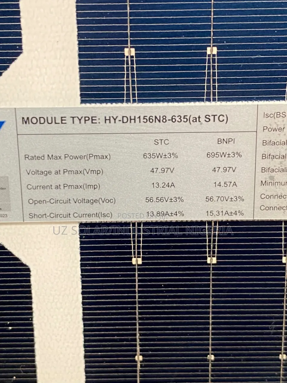 650w Baifical Solar Module