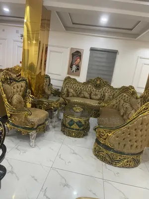 Egyptian Royal Sofa With Center Table and Sides