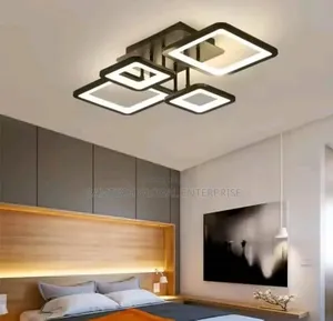 Modern Geometric Led Ceiling Light – Luxury Square Flush Mount