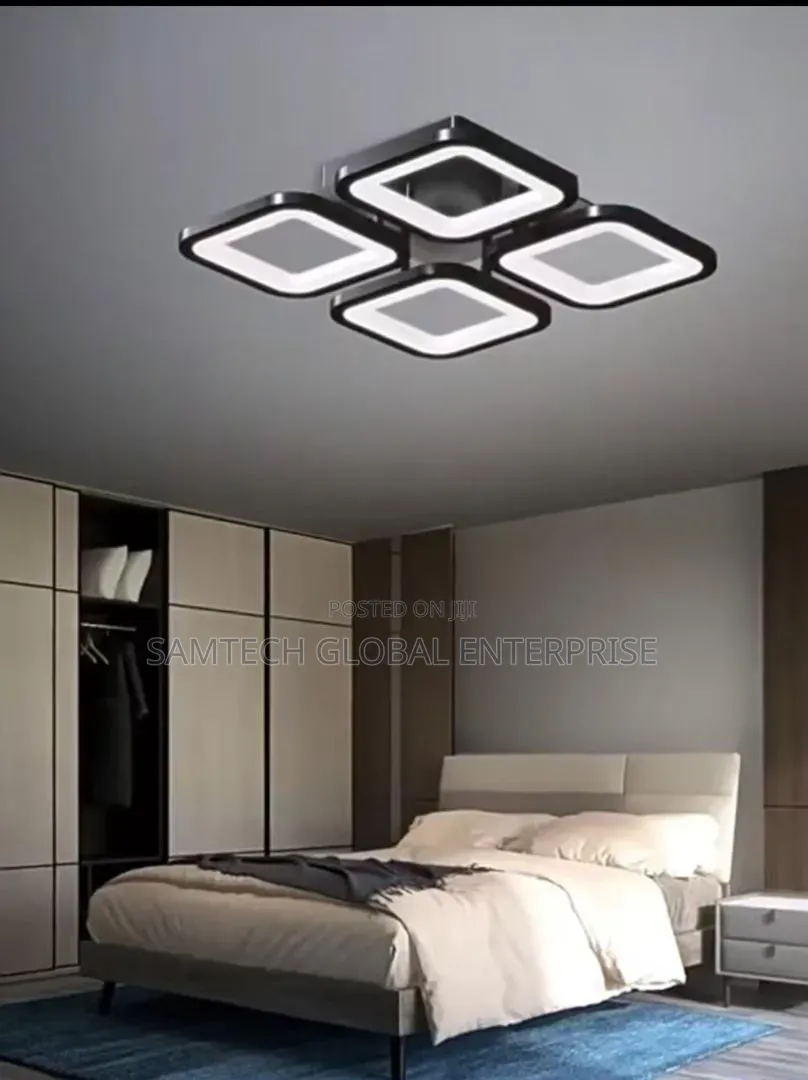 Modern Geometric Led Ceiling Light – Luxury Square Flush Mount